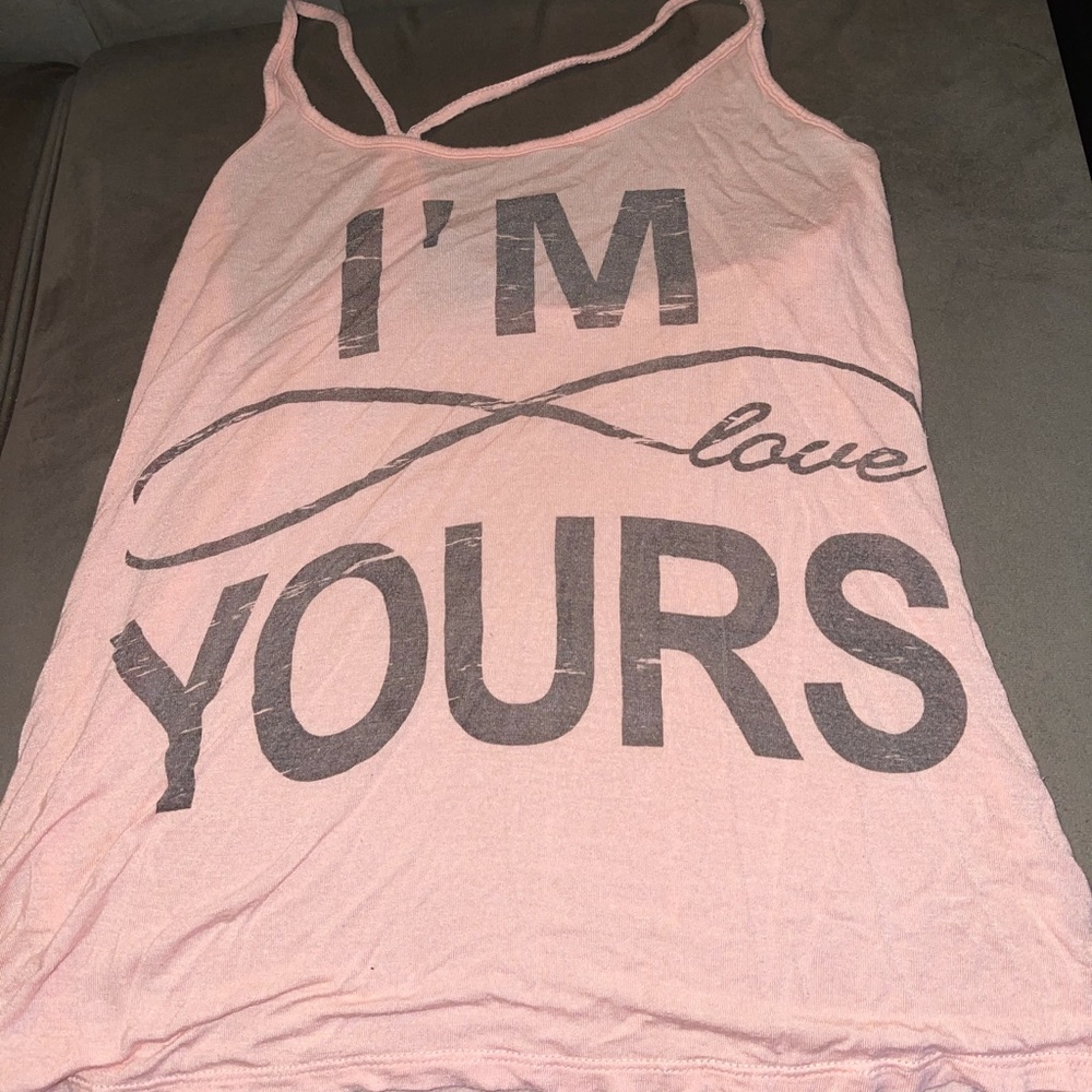 Rue21 small black and light pink tank top